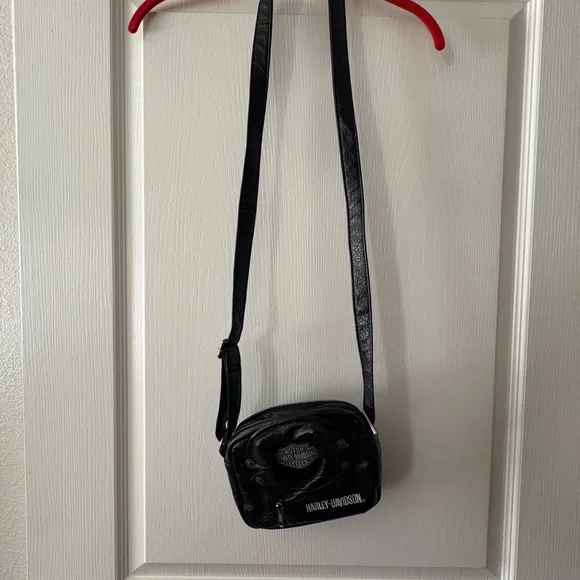 Harley-Davidson Girls' PU Biker Jacket Style Crossbody Bag, Black 7130762 - Picture 3 of 5